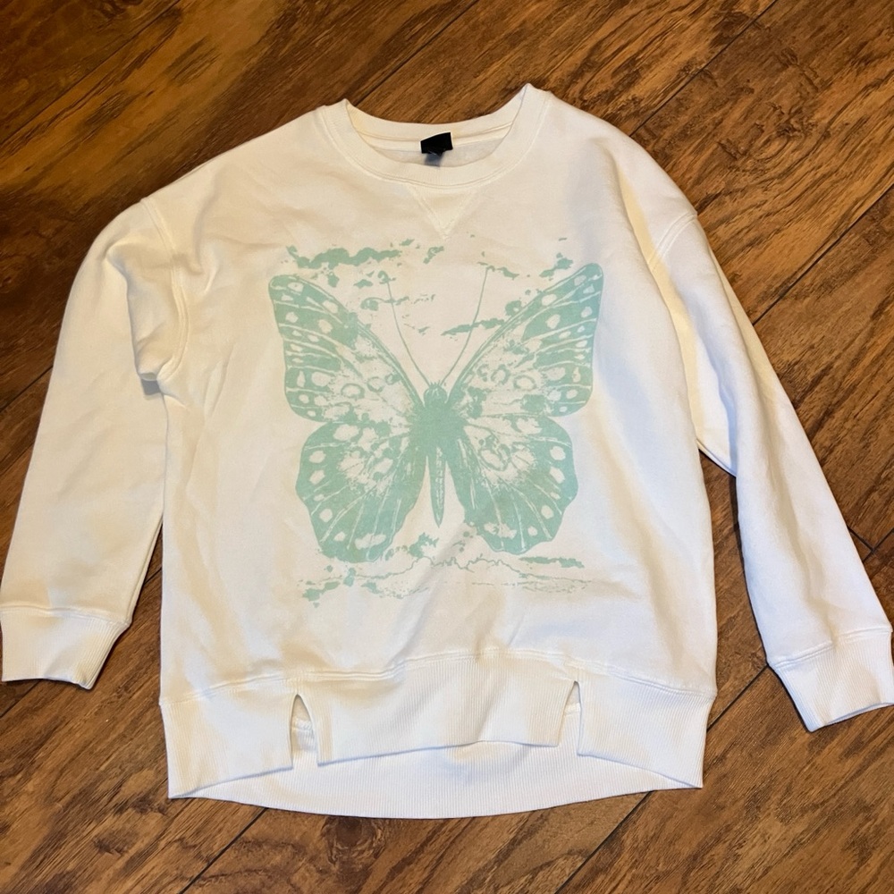 Girls Sz 8 Art Class Butterfly Sweatshirt